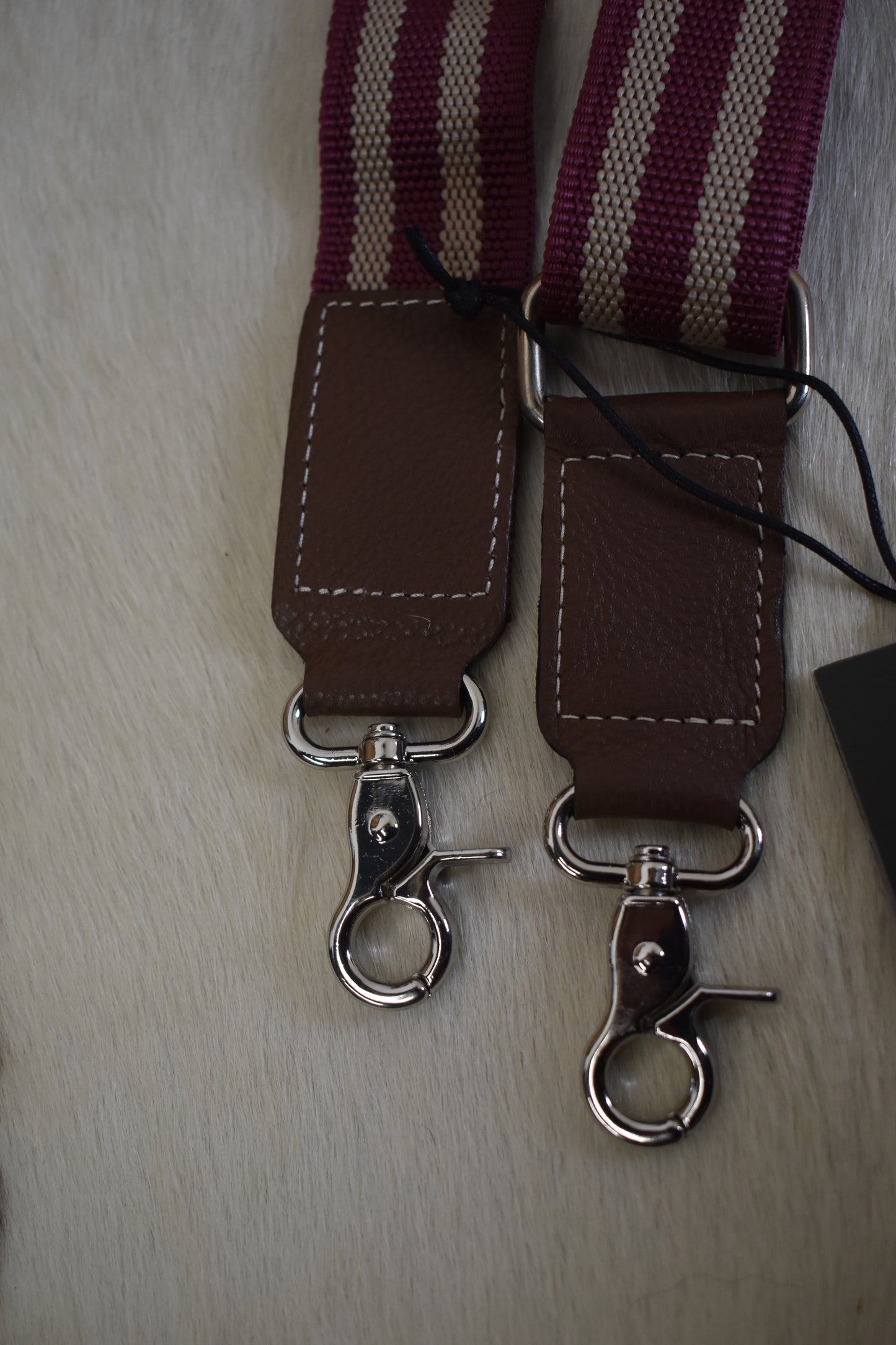 Pink & Tan Bag Strap