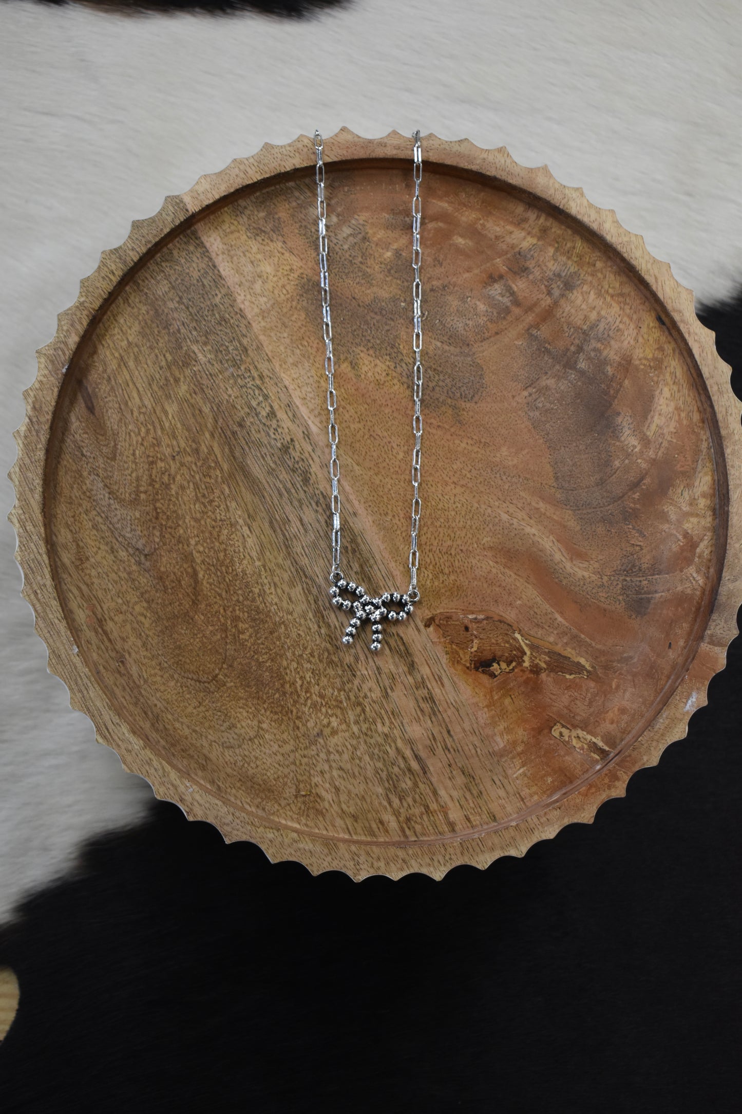 Beaded Bow Necklace