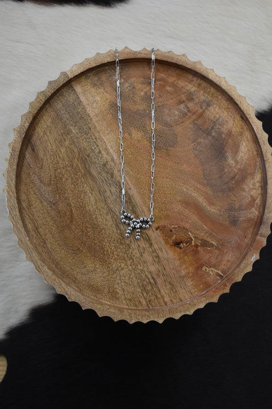 Beaded Bow Necklace