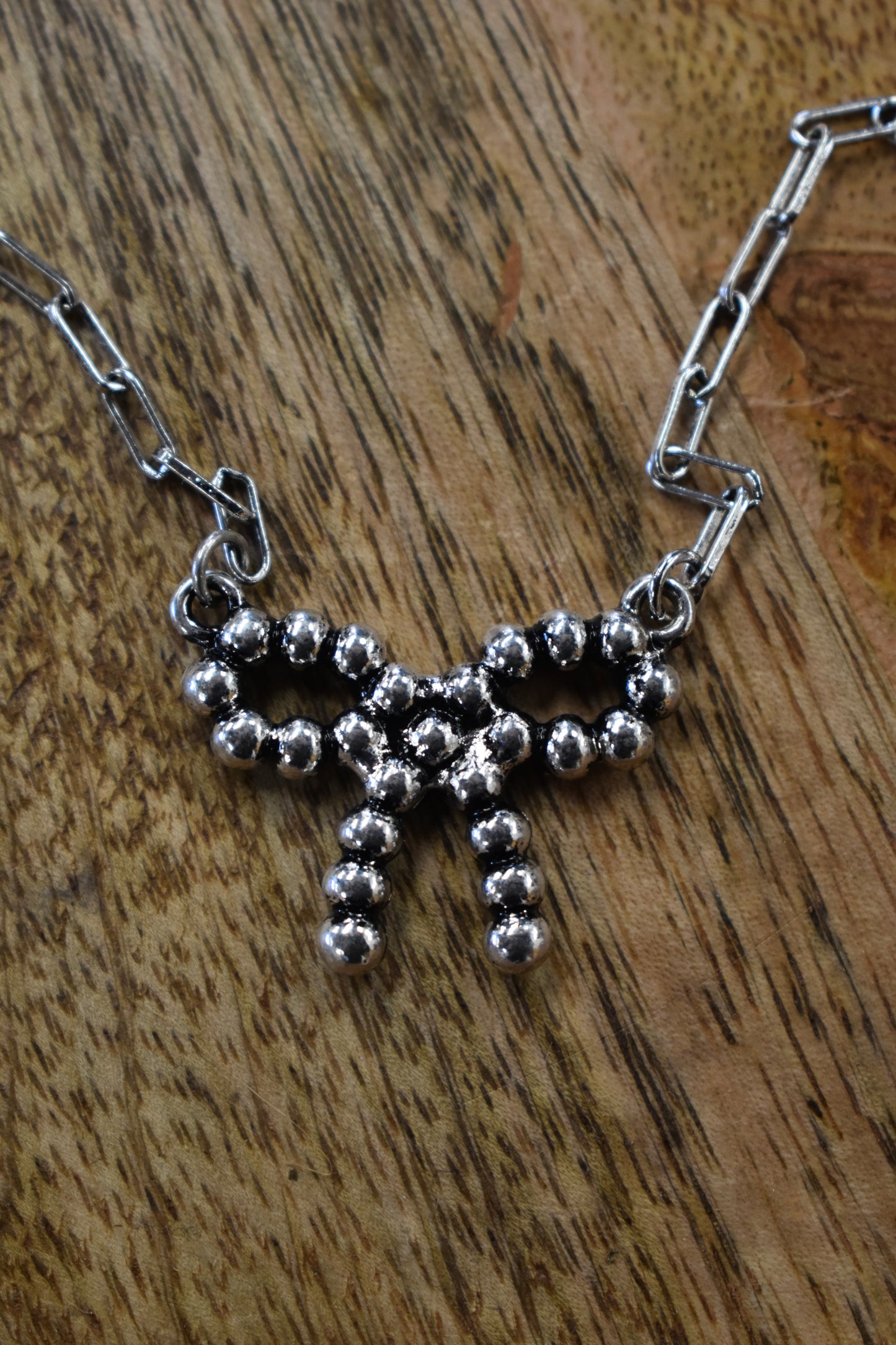 Beaded Bow Necklace