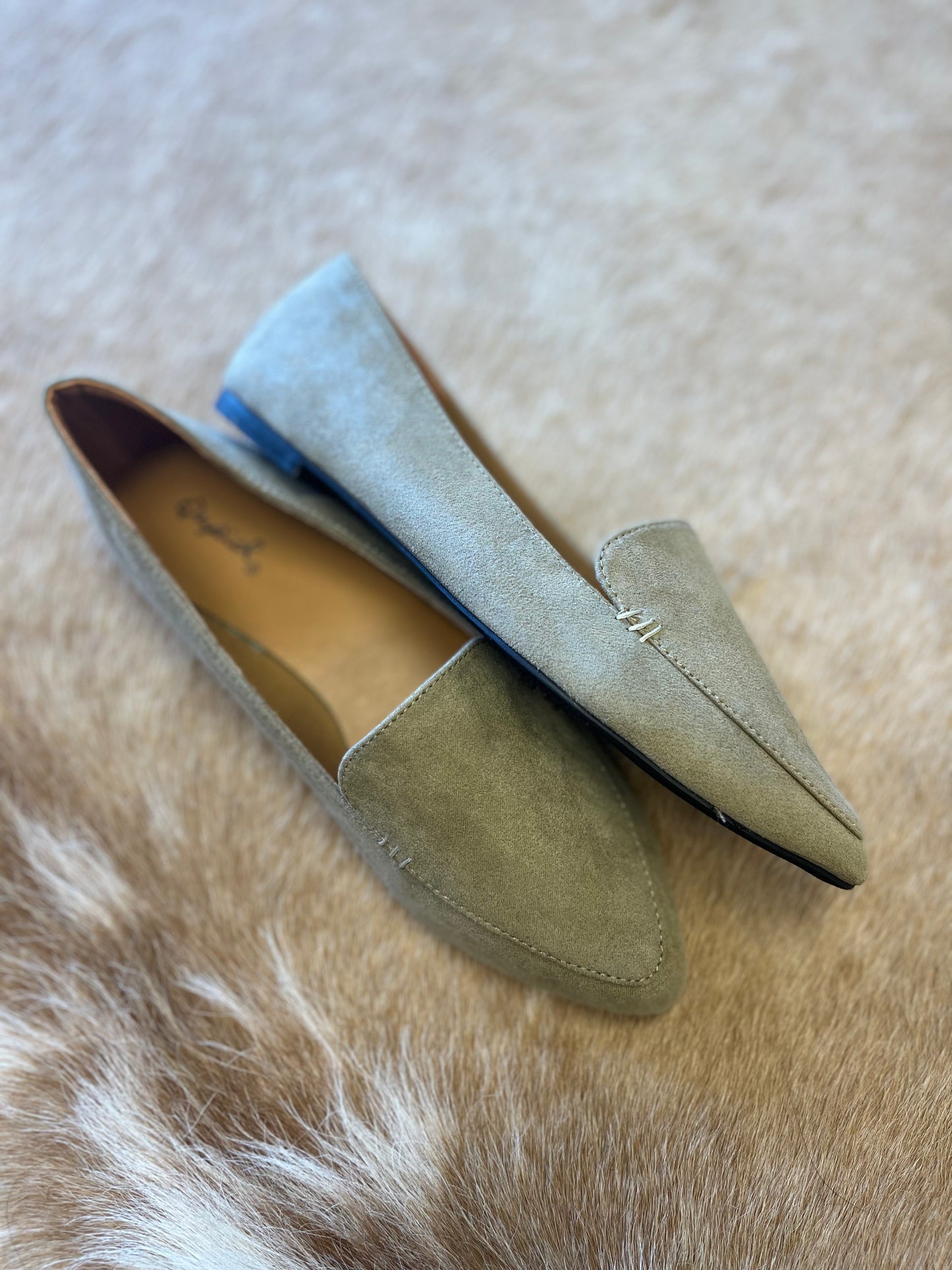 Khaki Suede Loafers