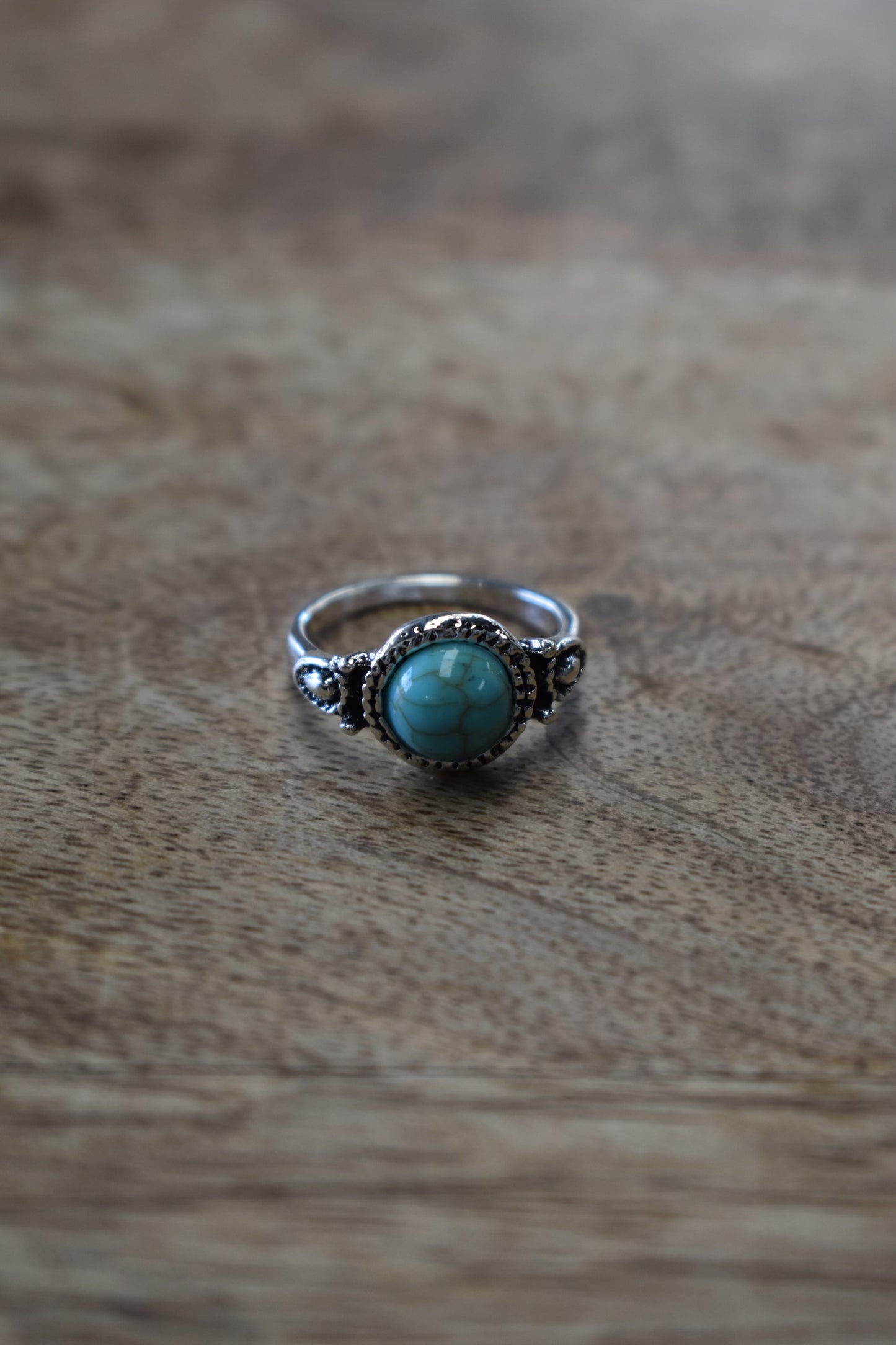 Silver Turquoise Pendant Ring