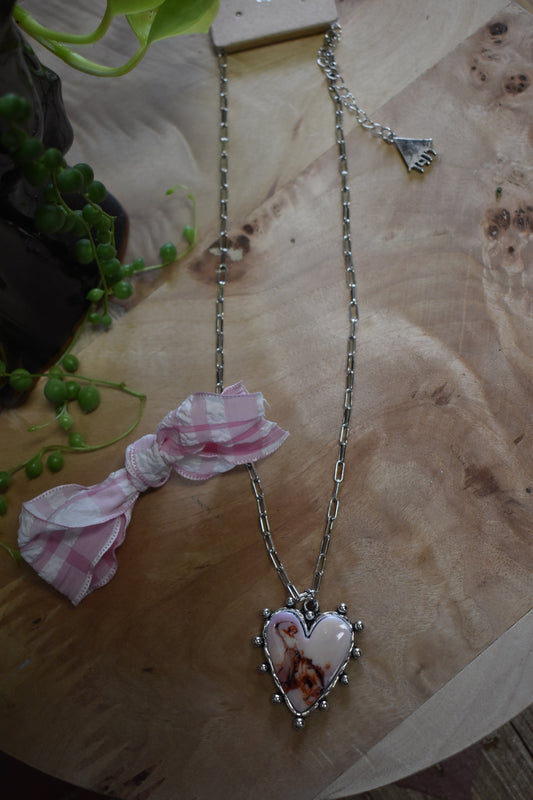 Western Heart Girly Bronc Necklace