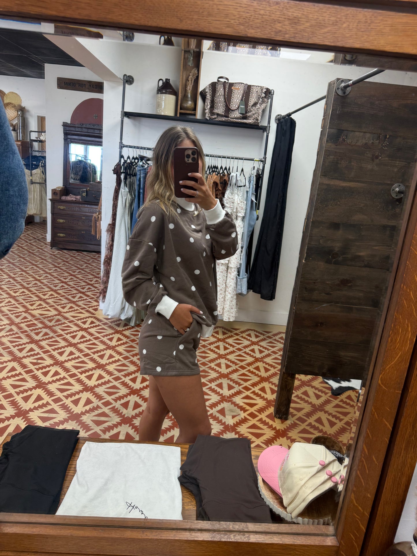 Canyon Cocoa Polka Dot Set