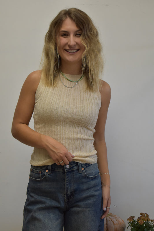 Sandstone Shell Sweater Tank