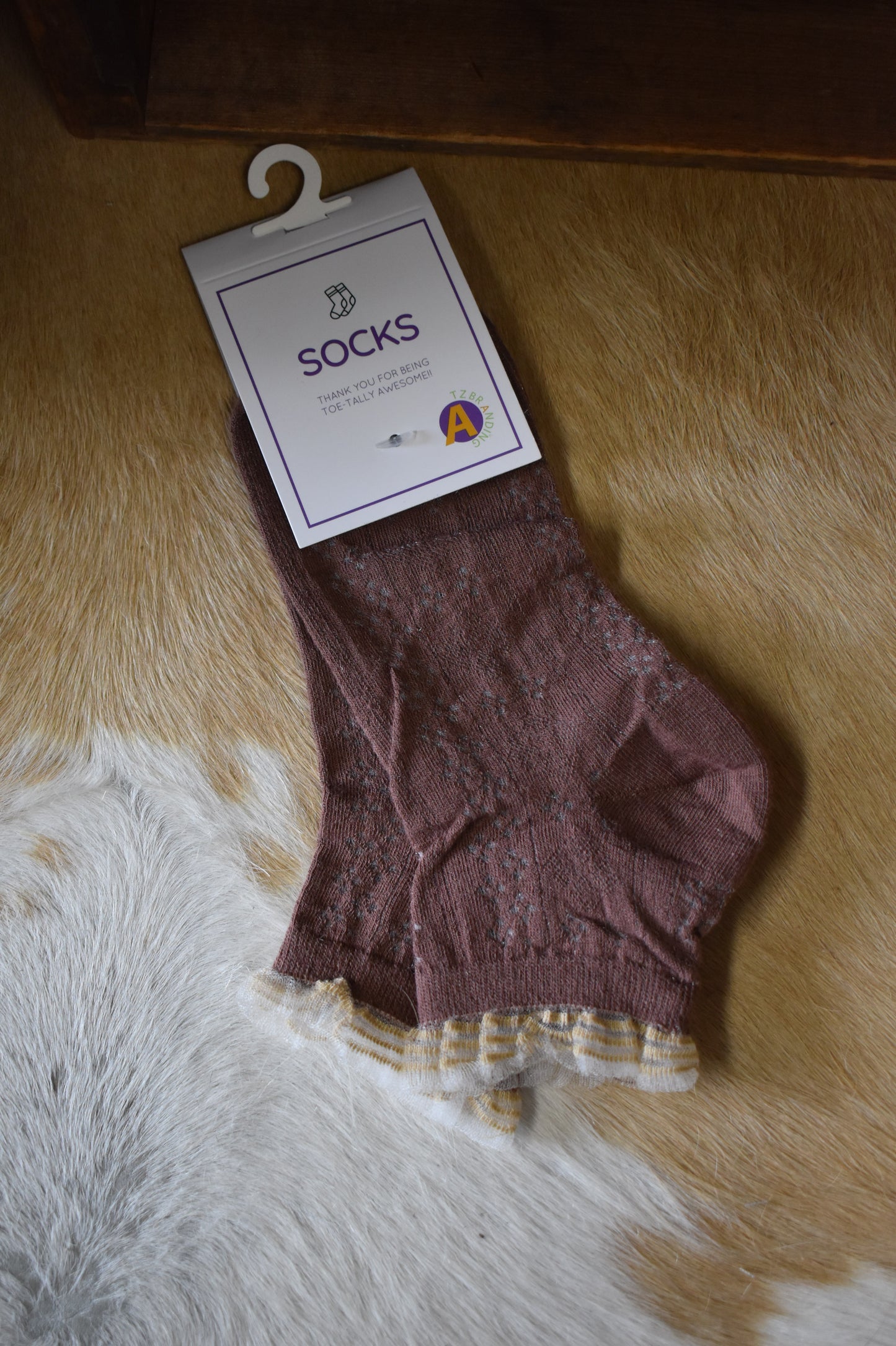 Ruffle Trim Crew Socks