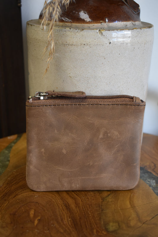 Brown Leather Coin Purse