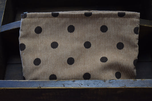 Two Toned Polka Dot Pouch
