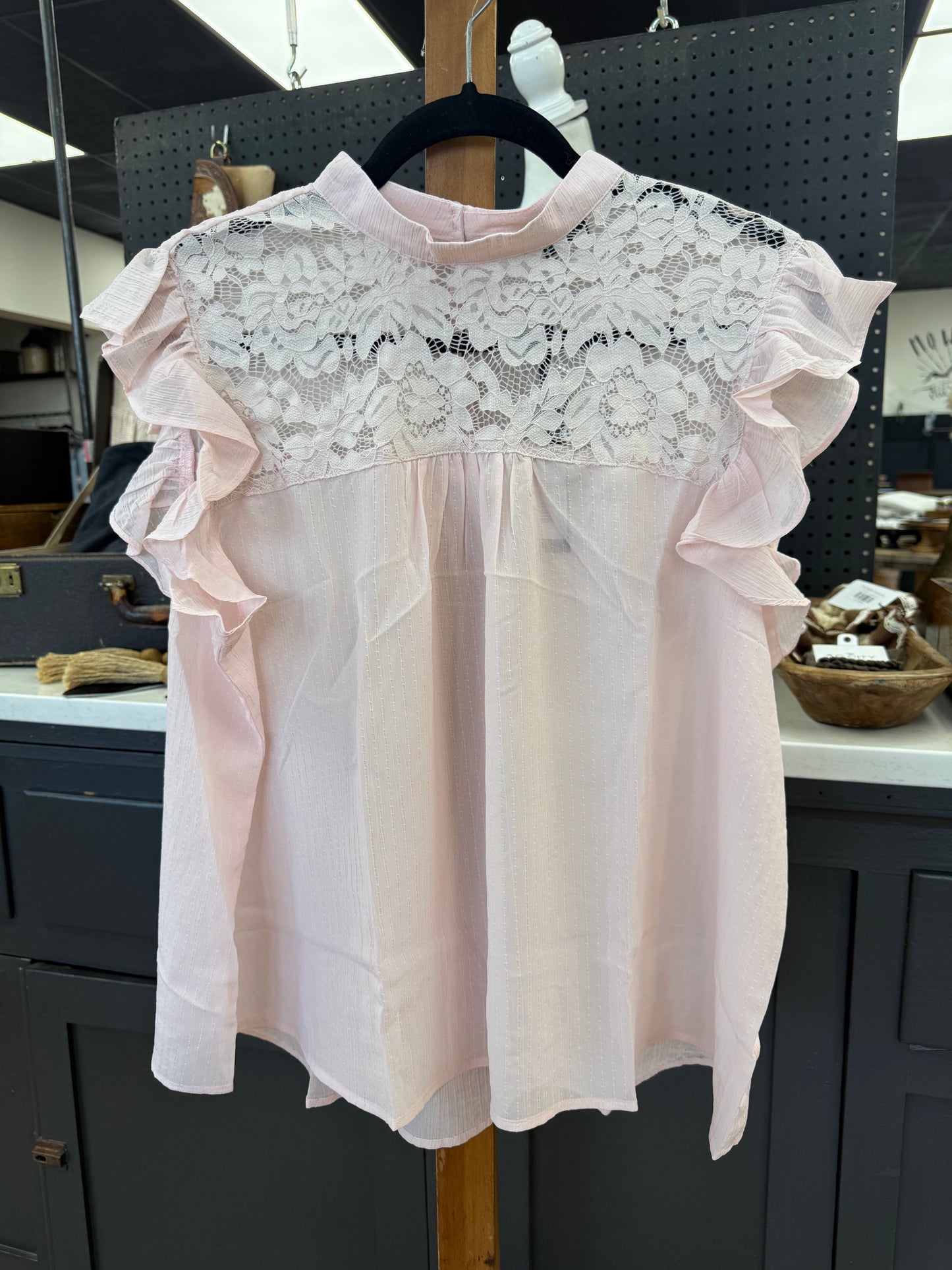 PLUS Peplum Lace Tank