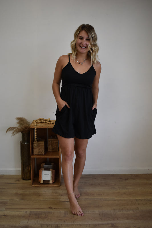 Black Dhalia Romper