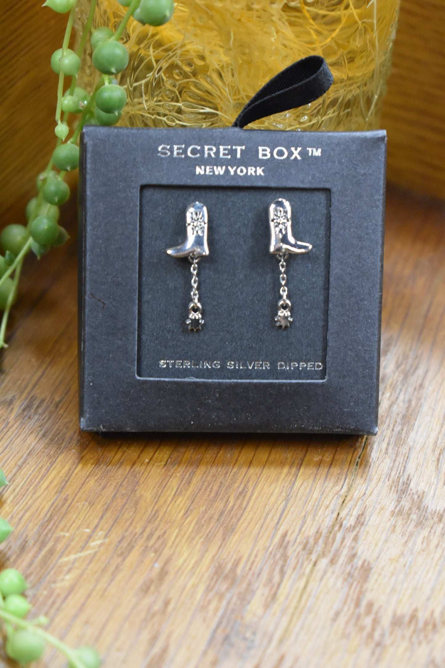 Western Cowboy Boot & Charm Dangle Earrings