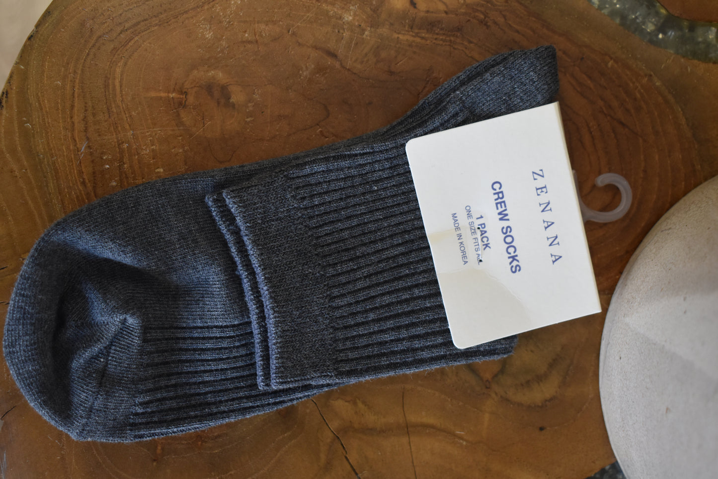 Ribbed Crew Socks