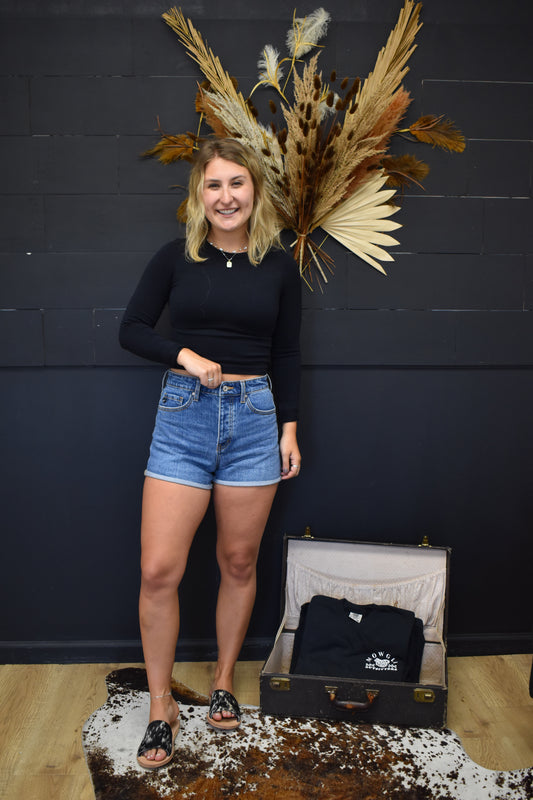 Dark Denim Shorts