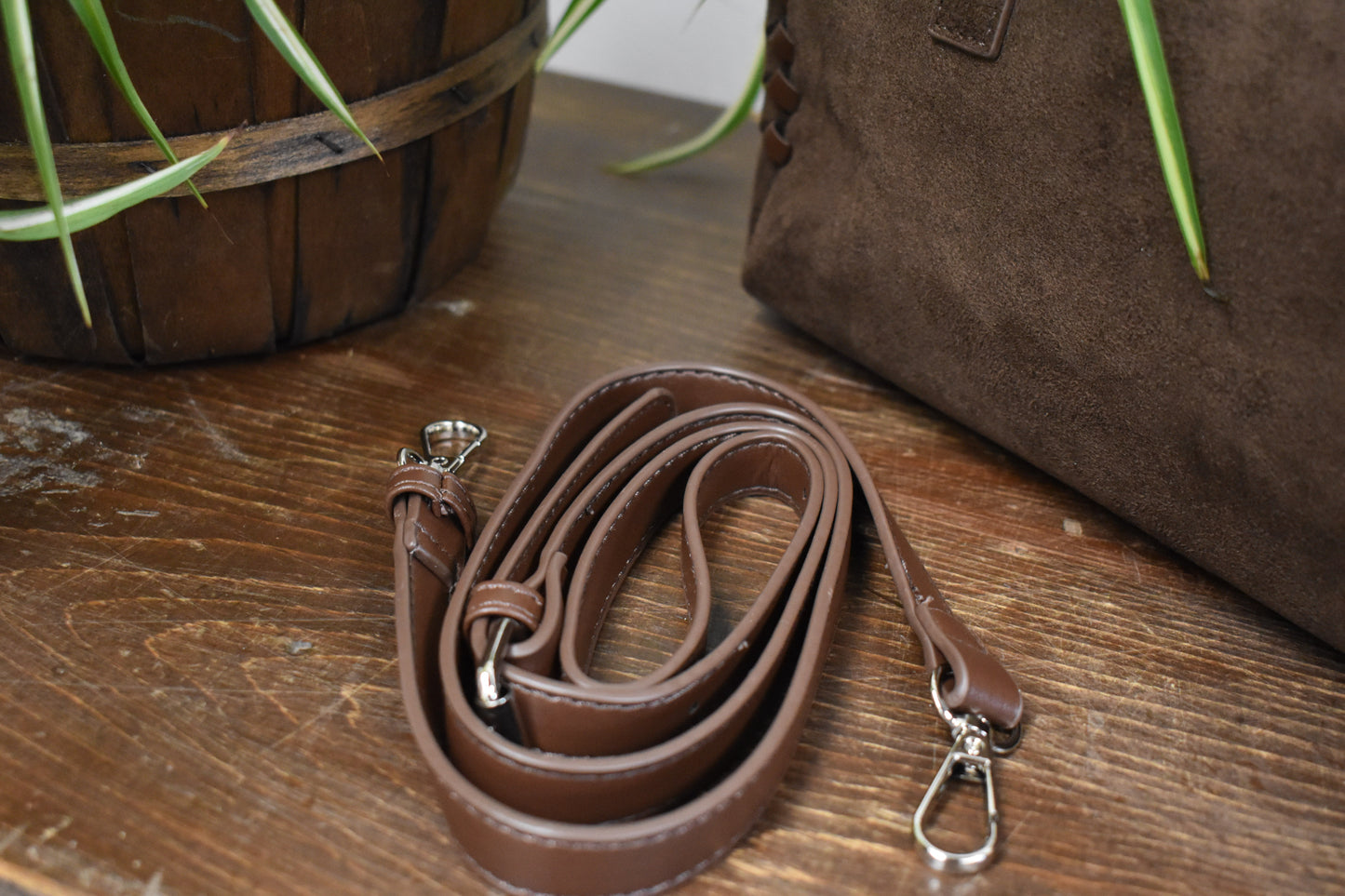 Woven Suede Bag