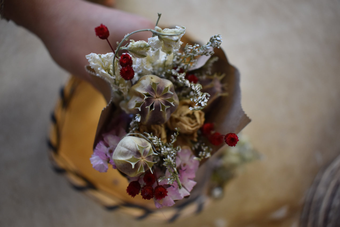 Mini Dried Flower Bouquet