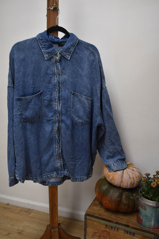 PLUS Dusty Blue Button Down