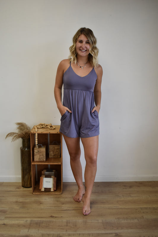 Lilac Dhalia Romper