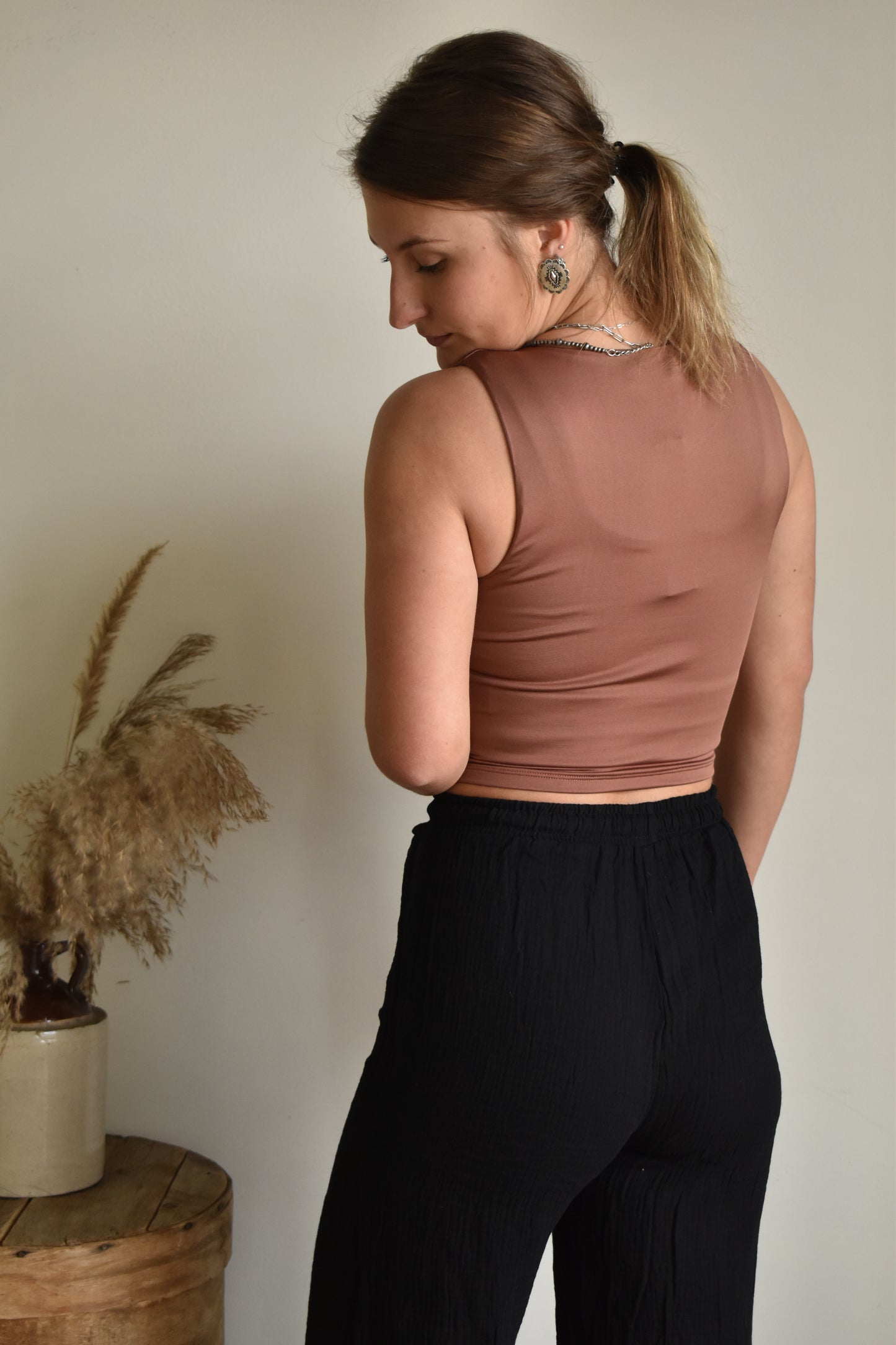 Brick Halter Spandex Tank