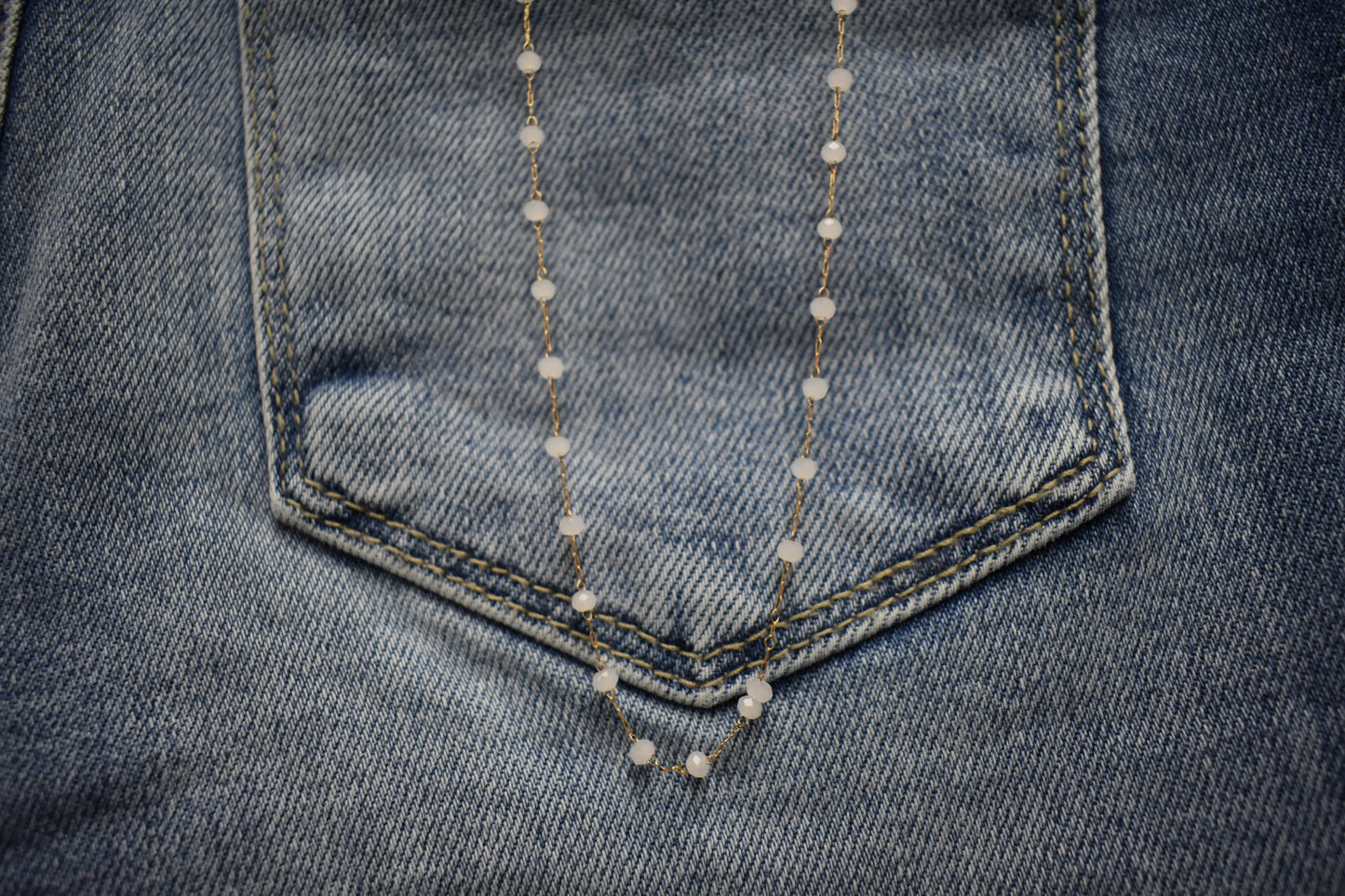 Dainty Beaded Pearl Necklace