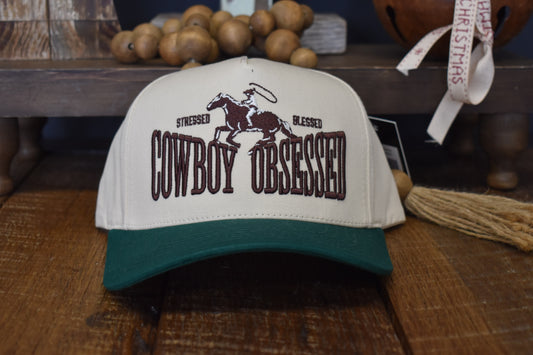 “Cowboy Obsessed” Embroidered Trucker Hat