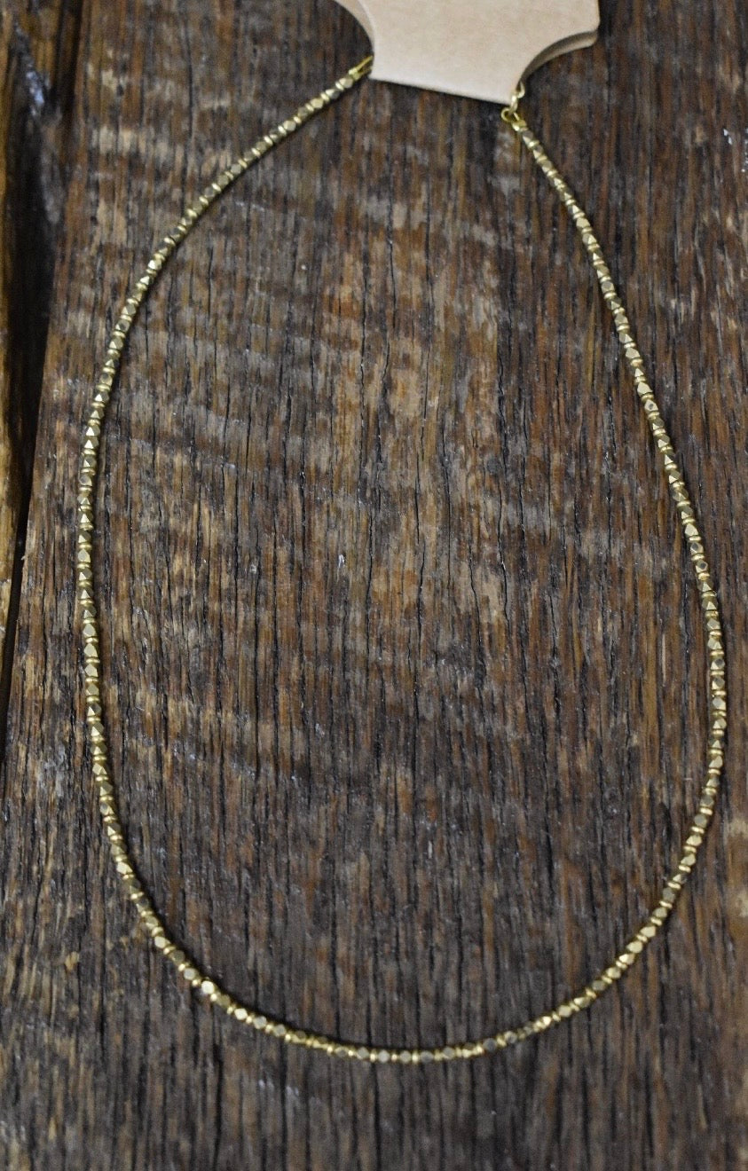 Mixed Gold Bead Necklace