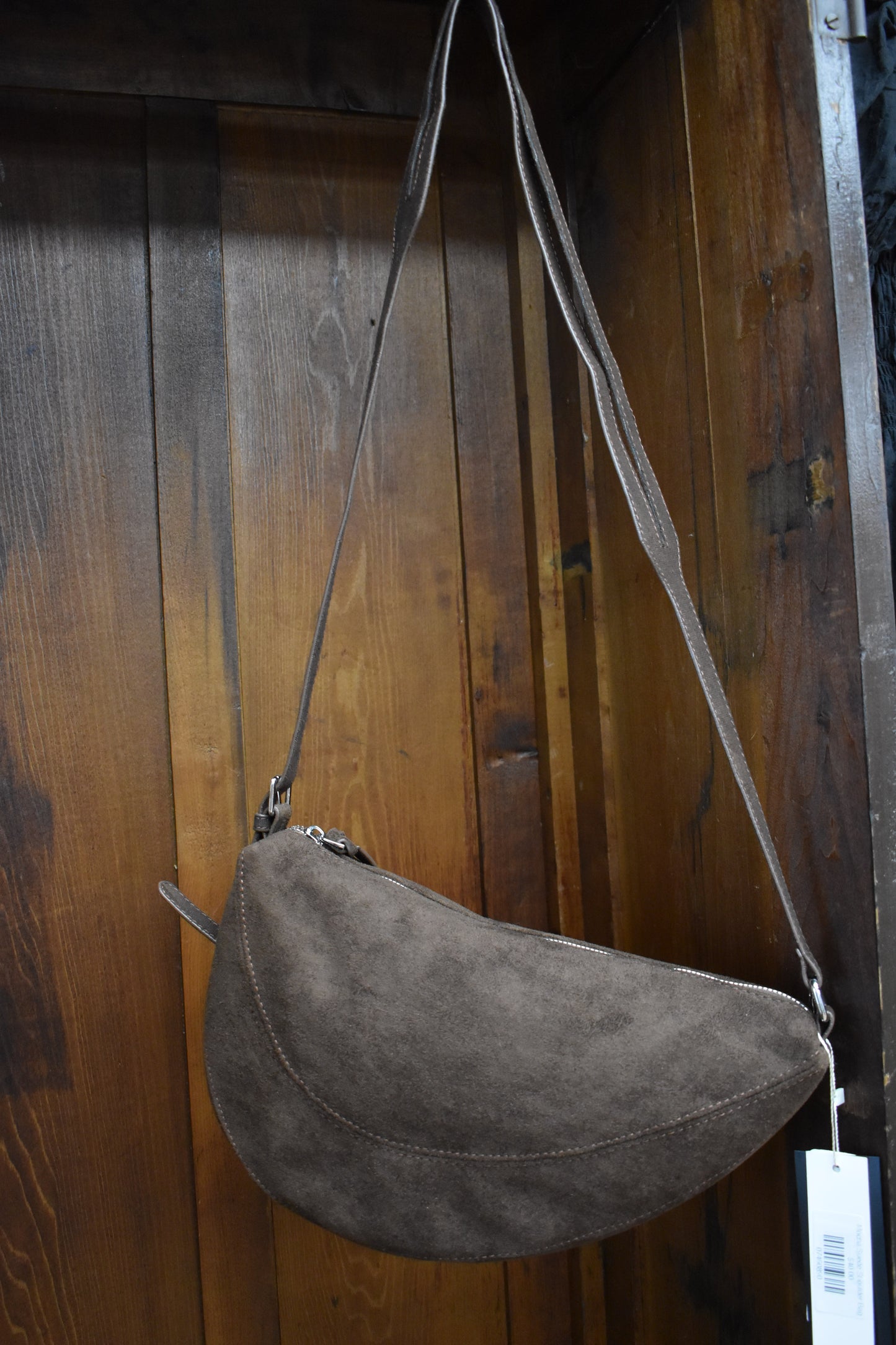 Mocha Suede Shoulder Bag