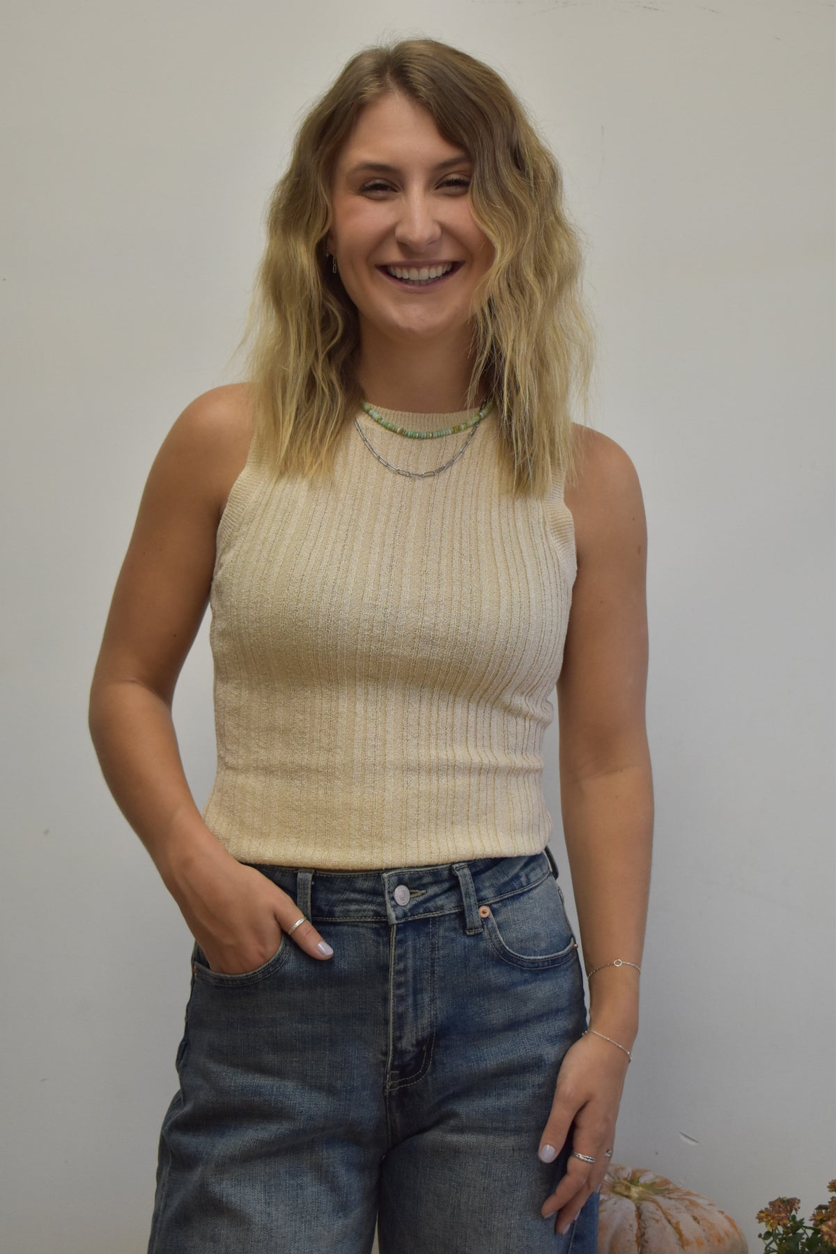 Sandstone Shell Sweater Tank