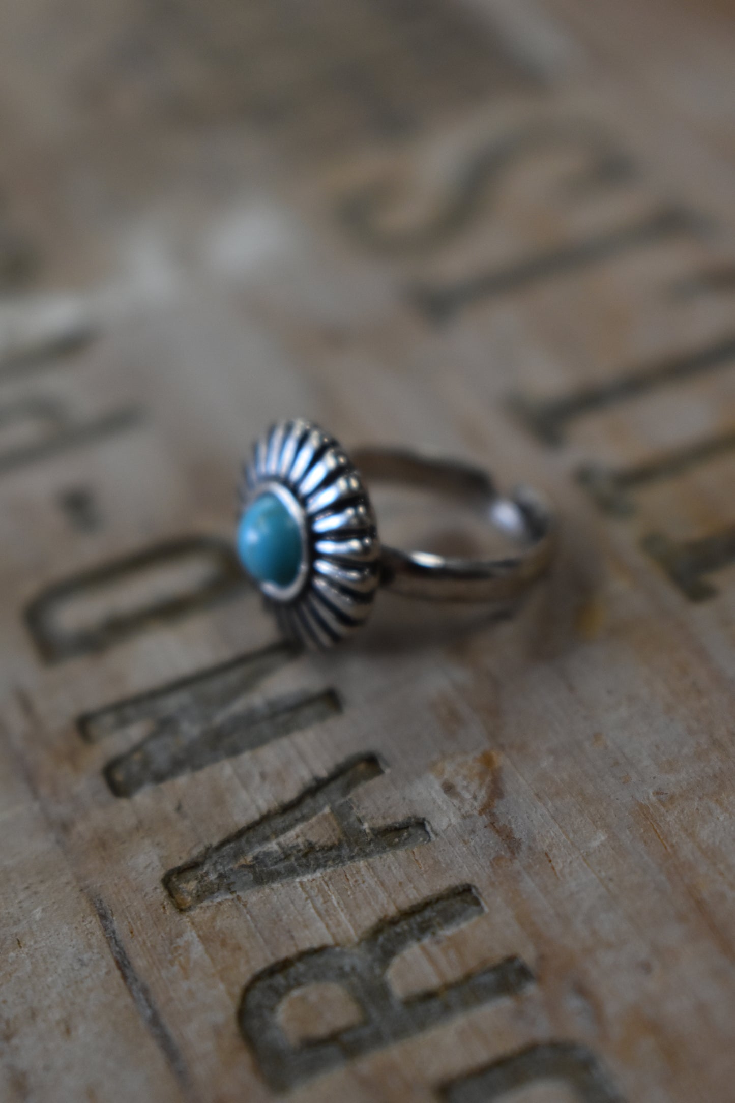 Floret Turquoise Adjustable Ring