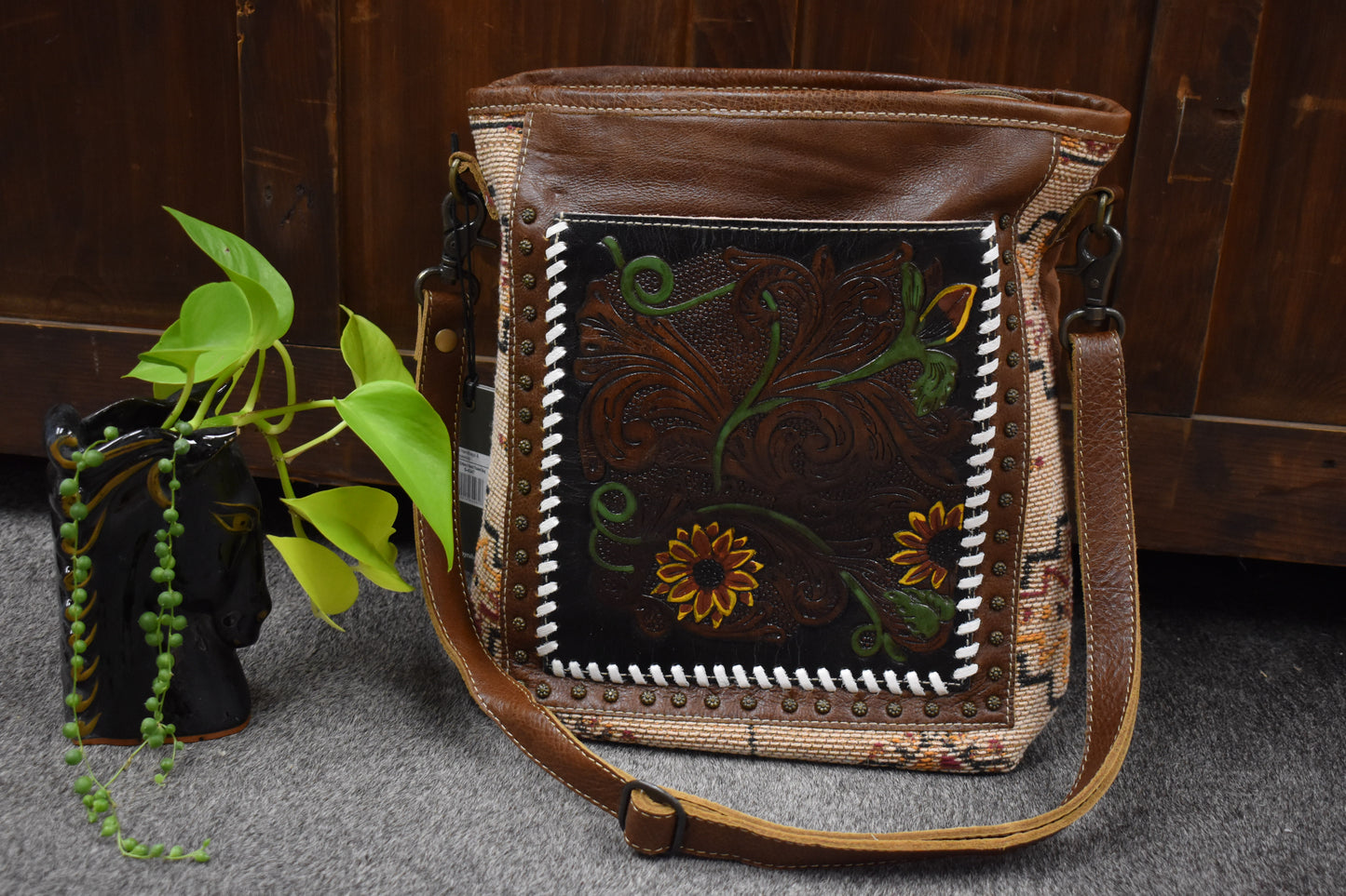 Floral Embers Crossbody