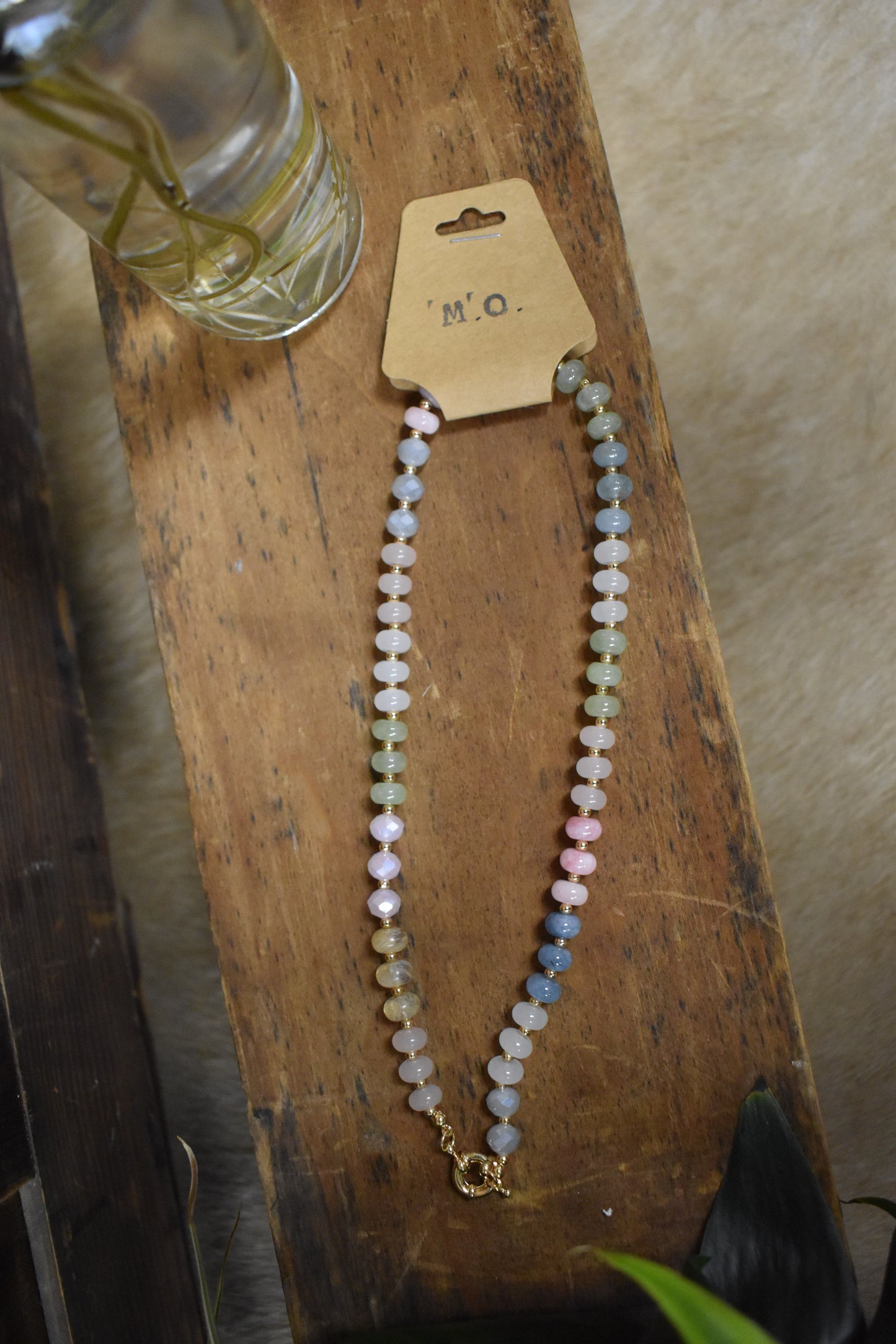 Pastel Beaded Toggle Necklace