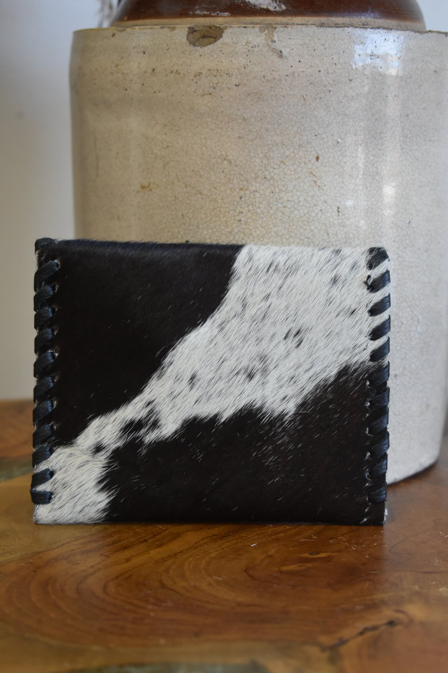 Stitched Cowhide Coin Purse