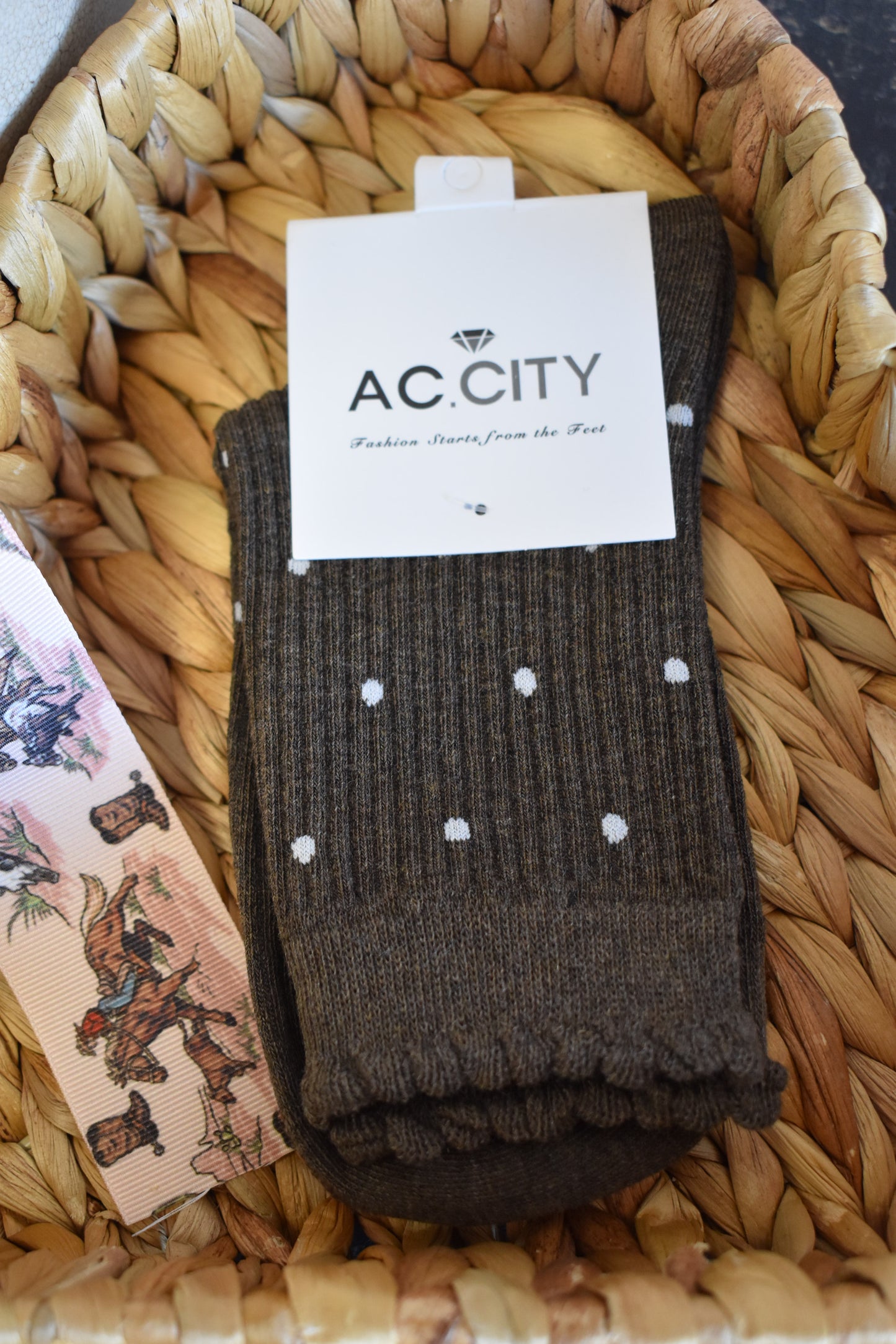 Polka Dot Ruffle Socks