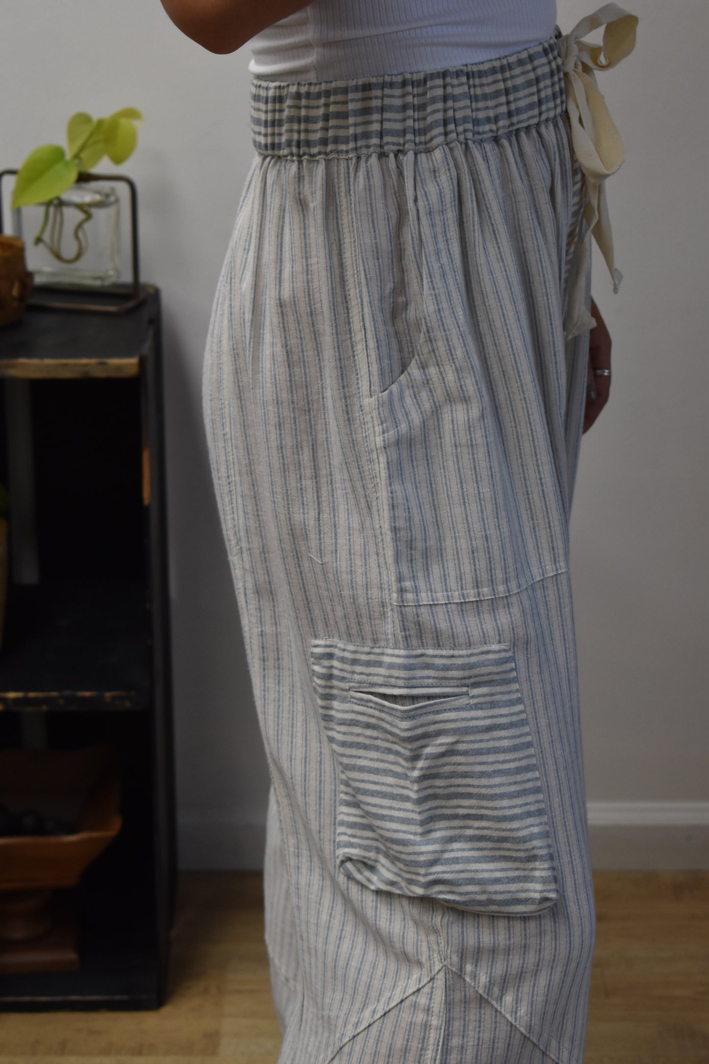 Pin-Striped Petal Pants