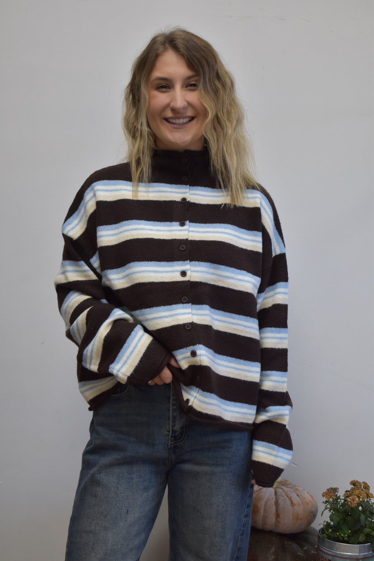 Cressa Multi-Earth Striped Cardigan