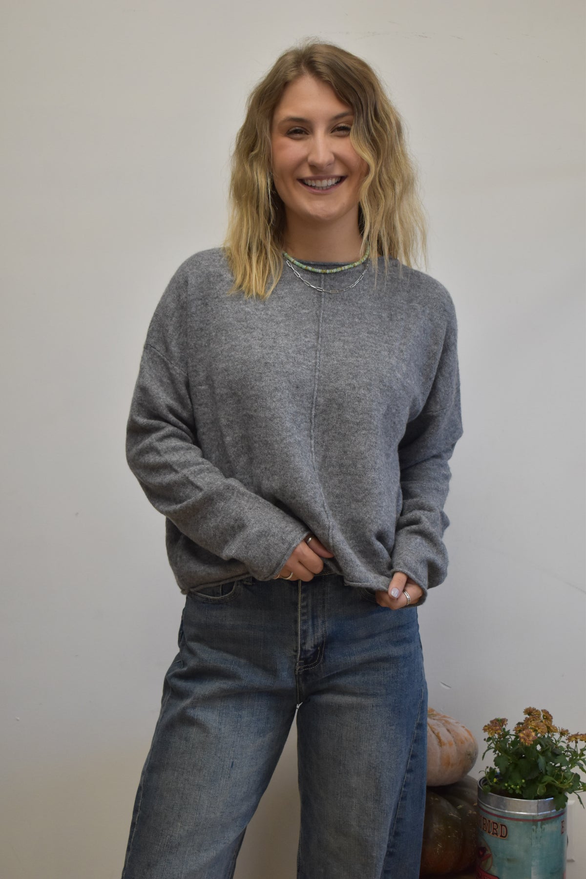 Saddle & Smoke Sweater