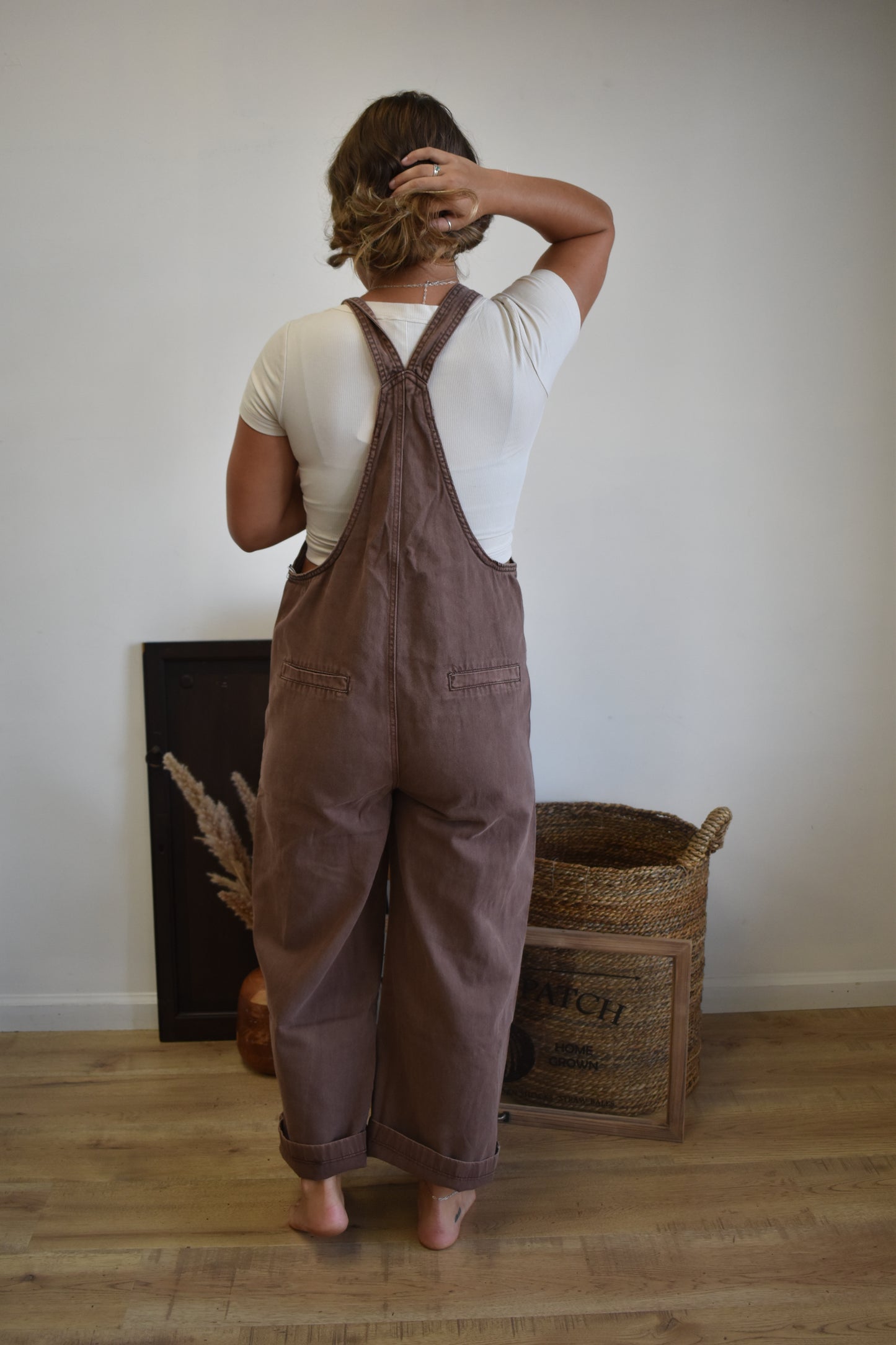 Mahogany Denim Overalls