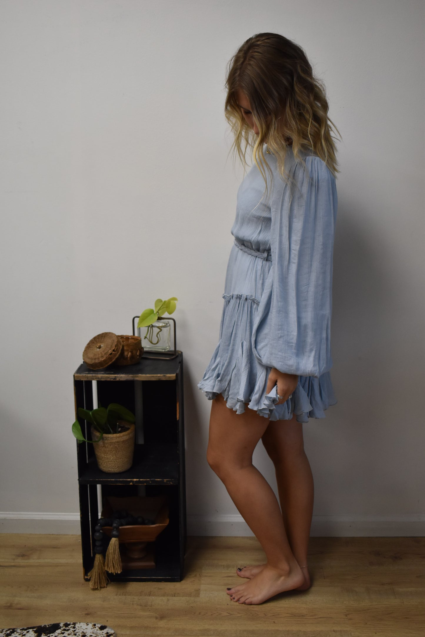 Dusty Sagebrush Mini Dress