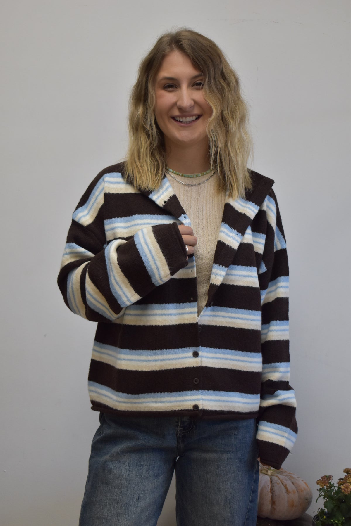 Cressa Multi-Earth Striped Cardigan