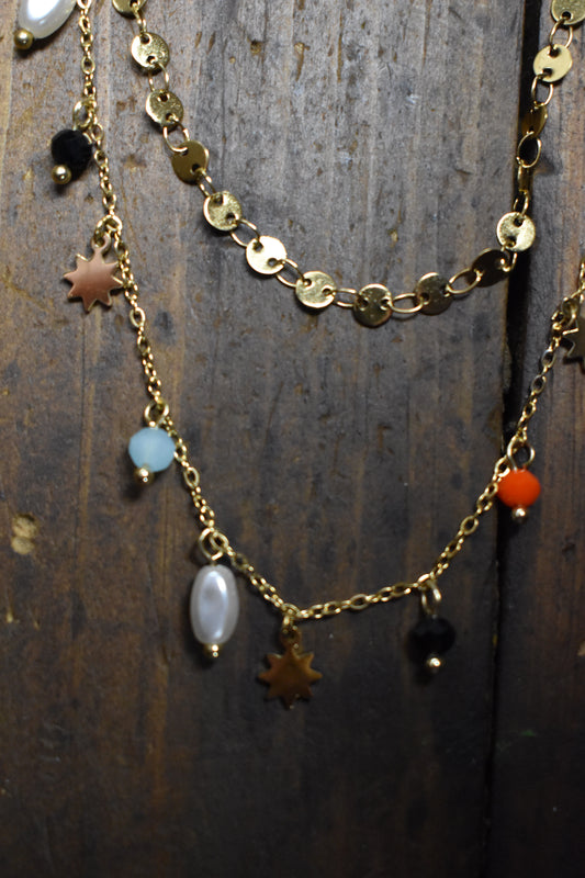 Seed Beaded Necklace Stack