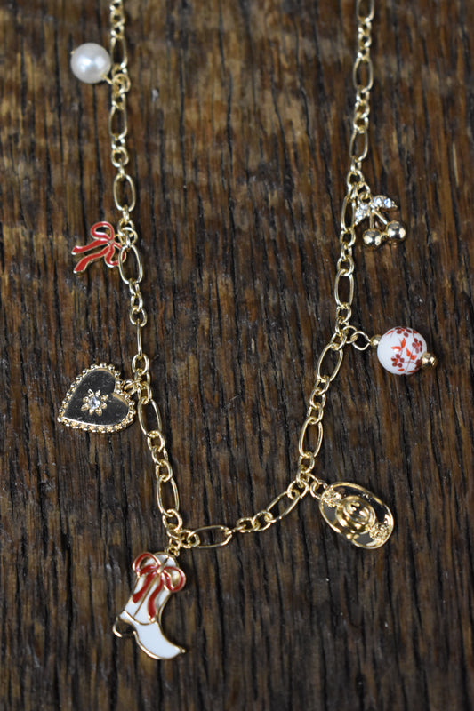 Western Cowgirl Charm Necklace