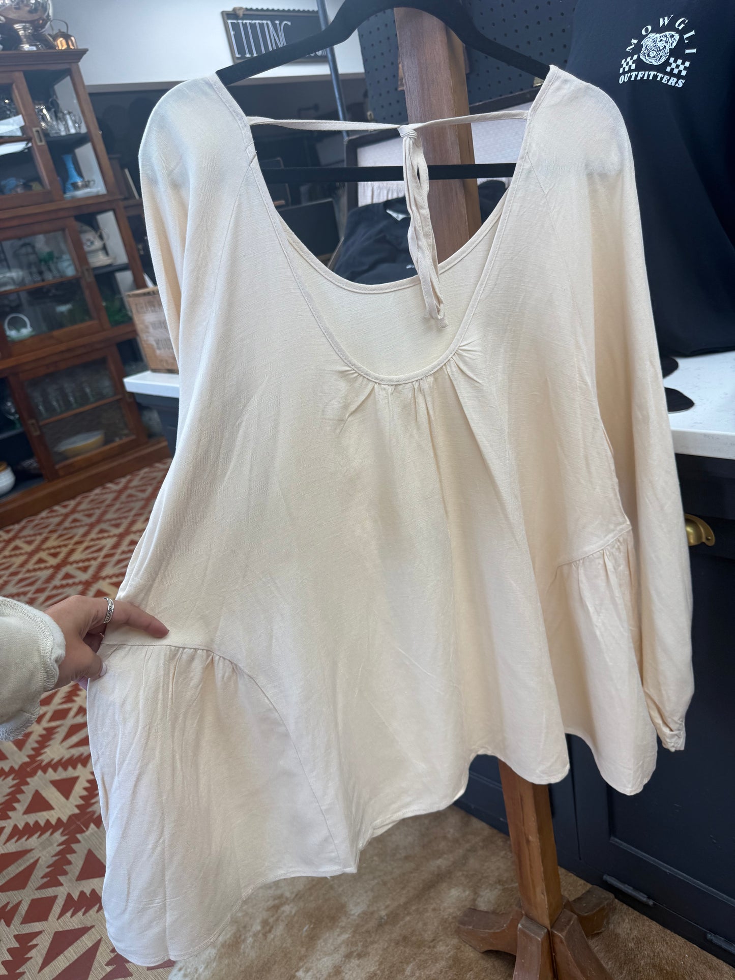 PLUS Cream Tunic Blouse