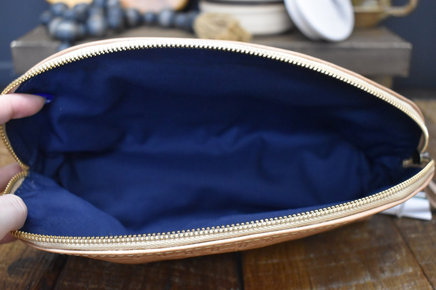 Large Blossom Leather Bag