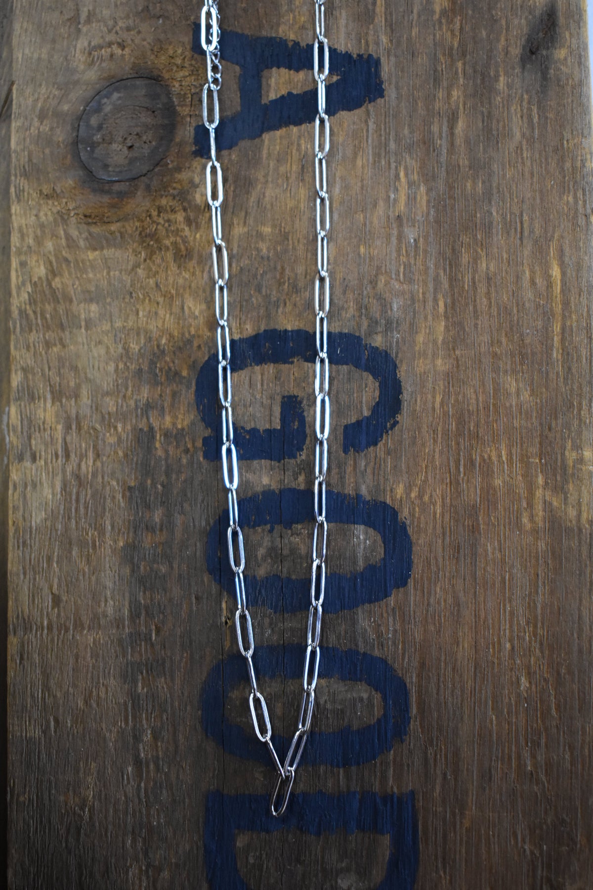 Silver Paperclip Chain Necklace
