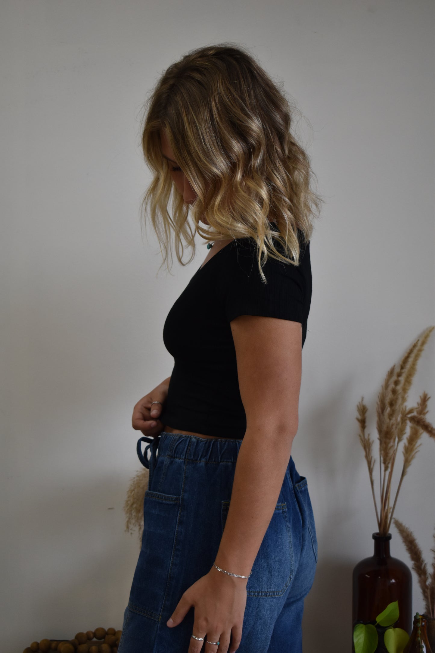 The Black Brooklyn Ribbed Top