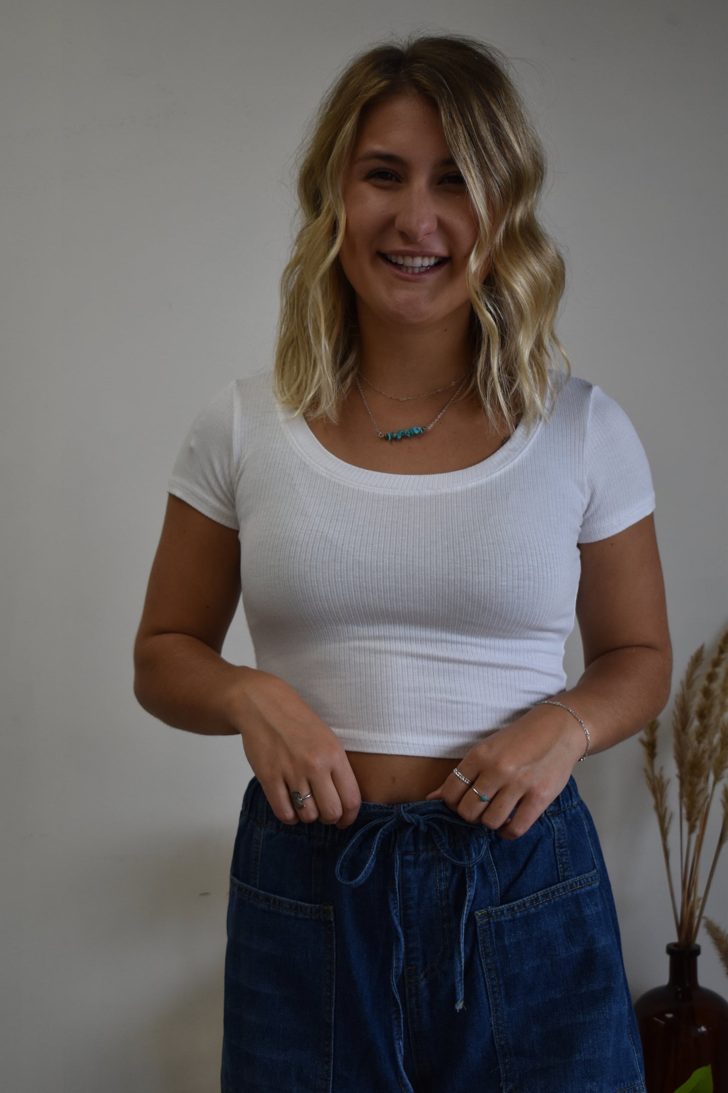 The White Brooklyn Ribbed Top