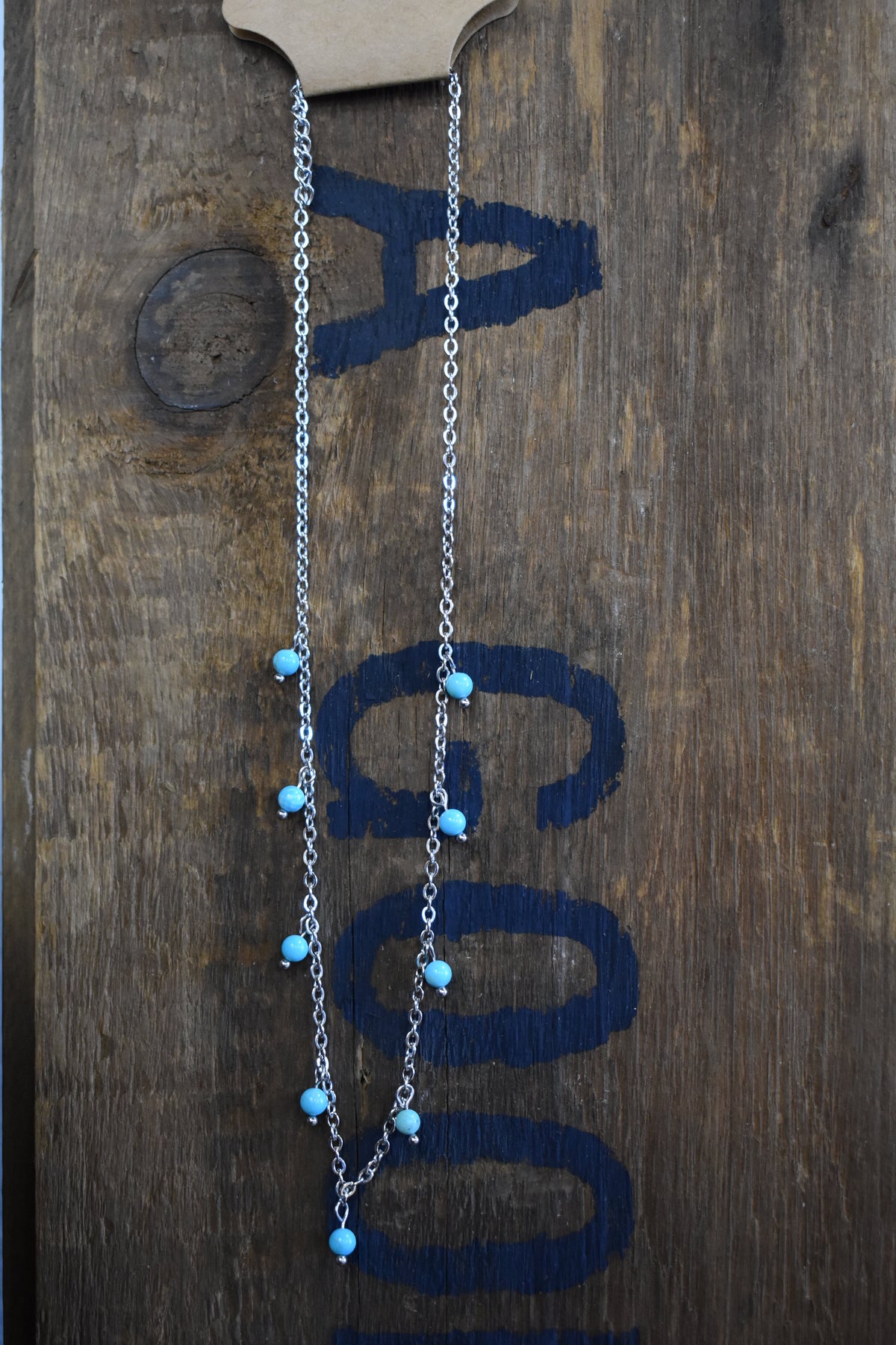 Silver Turquoise Dangle Necklace