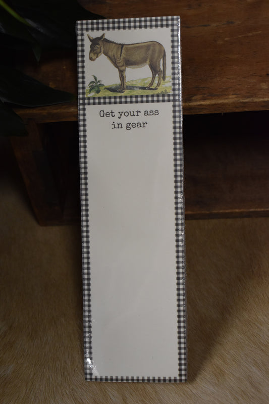 ‘Get Your Ass in Gear’ Note Pad