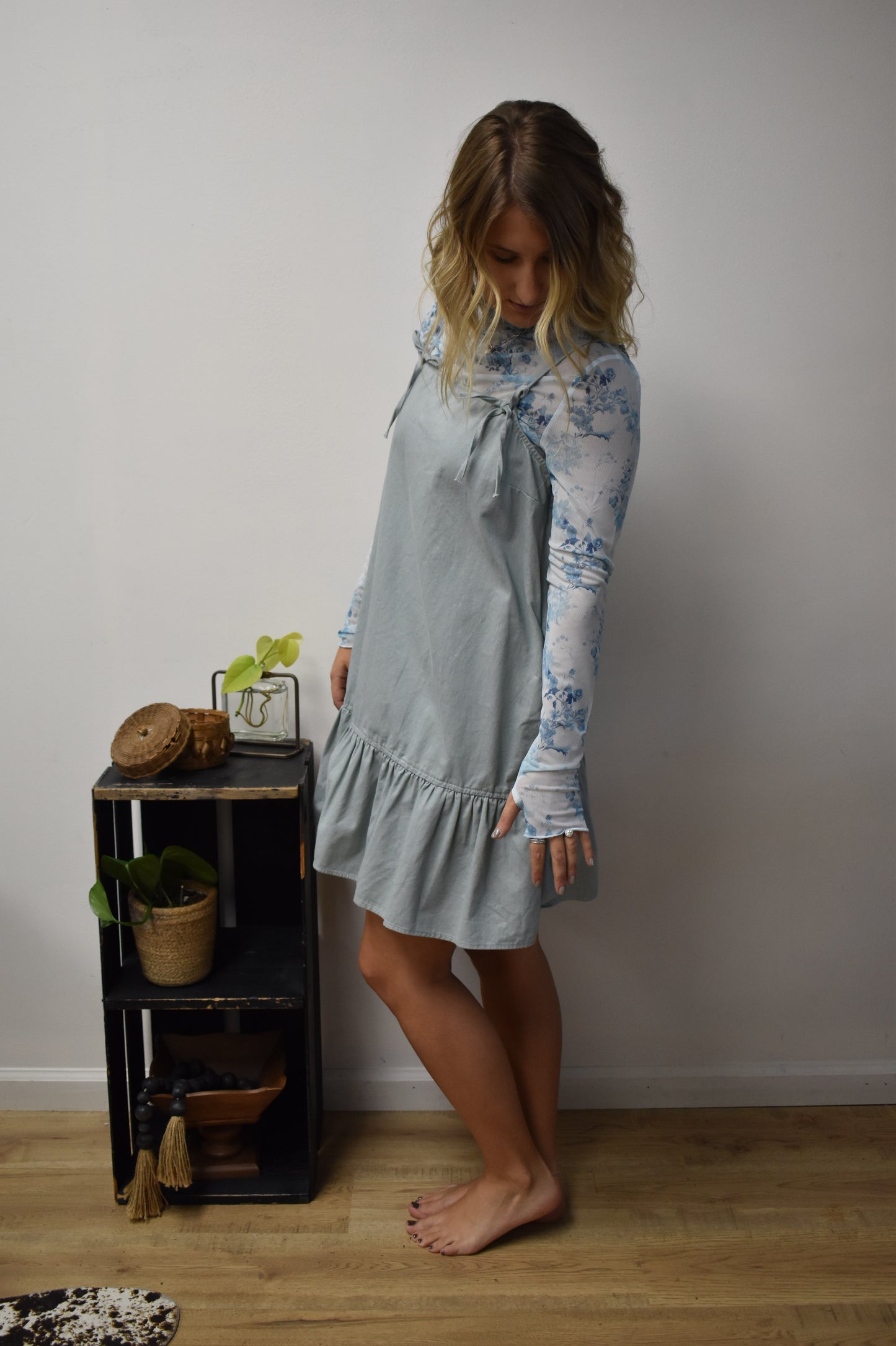 Canyon Blossom Sheer Mesh Long Sleeve