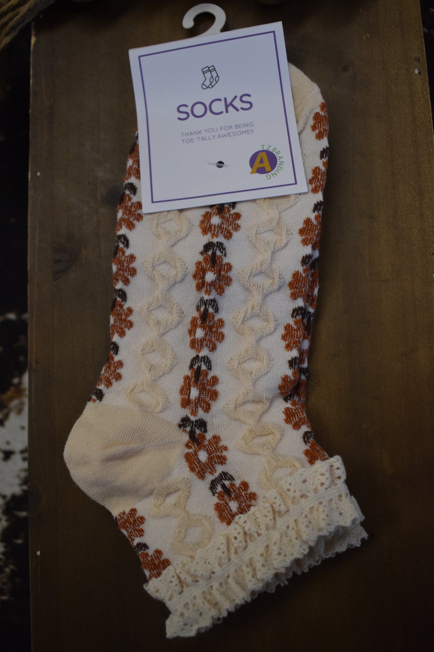 Floral & Lace Crew Socks