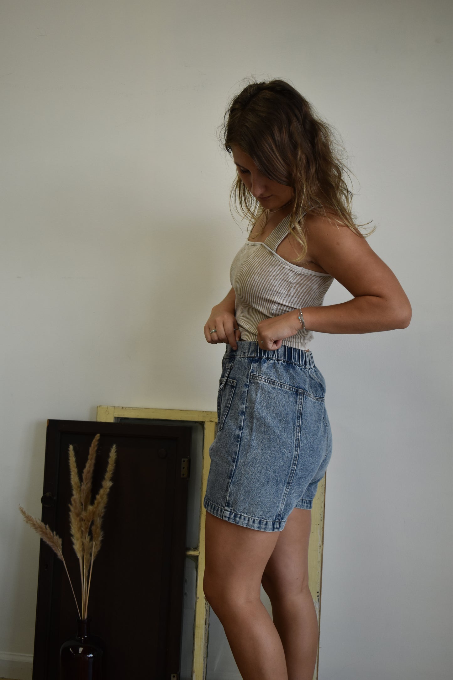 Denim Cargo Shorts